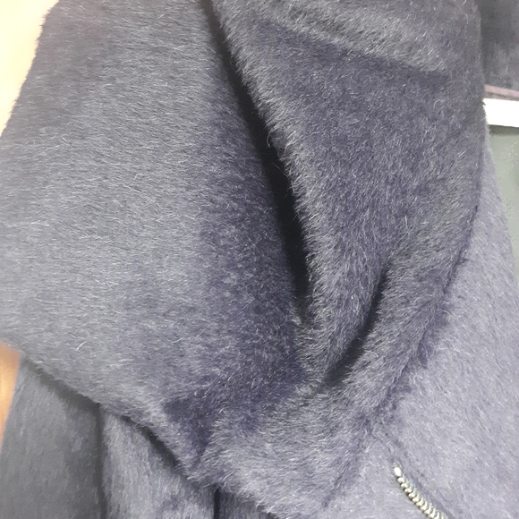 Cole Haan Alpacan Wool Purple Winter Coat - Picture 8 of 8